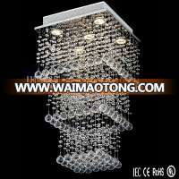 Hot Selling Indoor 3Layers Rectangular Contemporary LED Ceiling Chandelier, Crystal Ceiling Lighting