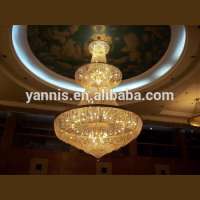 New Design Wedding Lights Decoration Hotel Entrance Hall Big Chandelier Crystal Lamp