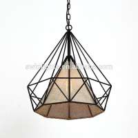 Middle size Industrial restaurant pendant light,linen shade hanging lamp