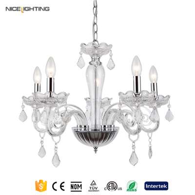 NICE lighting wholesale luxury modern pendant light clear glass metal crystal chandelier