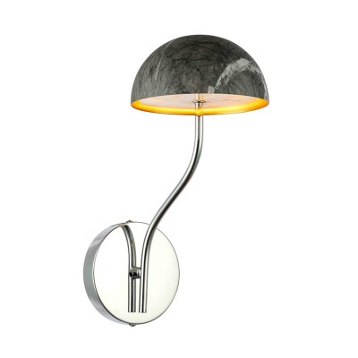 Shell Chrome Black Marble Water transfer  hotel wall light Nordic style Elbow LED wall lamp