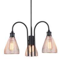 Modern New Design Retro Black Finished Rose Gold Shade Chandelier